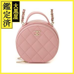 CHANEL　シャネル　スモールヴァニティチェーンショルダー　AP2502　ピンク/GP キャビア【430】2147200490311