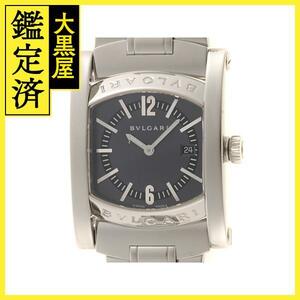 BVLGARI　ブルガリ　アショーマ　SS　AA39S　クオーツ　ブラック【430】2143800176907