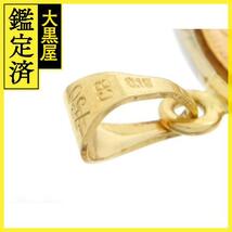 JEWELRY　貴金属・宝石　ペンダントトップ　金貨　コイン　K18/AU900　ゴールド　ダイヤモンド　11.9g　【200】_画像7