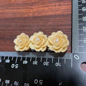 薔薇？牡丹？本真珠帯留め三分紐新品未使用品