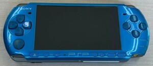 SONY ソニー　プレイステーションポータブル PSP 3000 青 バッテリー無　アダプタ無　本体のみ 初期化済　ゲーム　中古