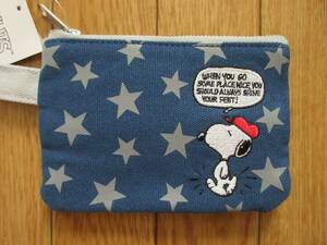  Snoopy star pattern pocket tissue pouch ( navy * Star ) tissue pouch tissue case Mini pouch star pouch 