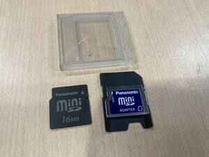 動作保証！パナソニック miniSD 16MB SDカードアダプタ付 ケース付