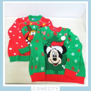 ディズニー 2019 クリスマス ミッキー/プルート トナカイ セーター Mサイズ 2点セット【N4【S2