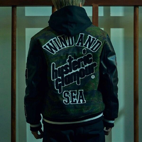 HYSTERIC GLAMOUR x WIND AND SEA VARSITY JACKAT ヒステリックグラマー ウィンダンシー