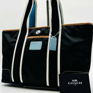 1円～【入手困難品】定価10万円 コーチ COACH トートバッグ ビジネスバッグ ブリーフケース 2way レザー メンズ レディース ブラック 黒