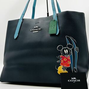 1円～【未使用級】入手困難品 コーチ COACH トートバッグ ビジネスバッグ ショルダーバッグ A4 2way レザー メンズ レディース ミッキー