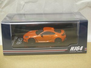 ホビージャパン 1/64 トヨタ GR86 RZ 10th Anniversary Limited 純正オプションリアスポイラー フレイムオレンジ ミニカー HJ643048P