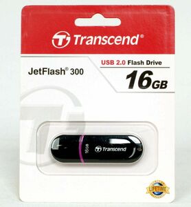 USBメモリ【16GB】USB2.0 黒 トランセンド JetFlash300 TS16GJF300 Transcend ブラック