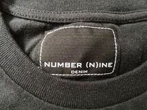 新品タグ付き ナンバーナイン NUMBER (N)INE 半袖 ロゴ Tシャツ 黒 ブラック Mサイズ_画像4