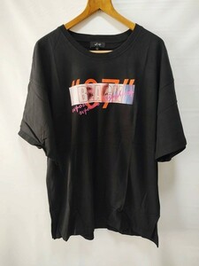 新品タグ付き RE 730 “BLACK”プリントTシャツ Lサイズ 黒 アールイーセブンサーティー