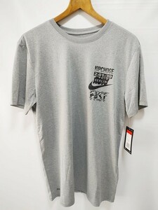 新品タグ付き NIKE ナイキ キプチョゲ マラソン 2:01:39 新記録 Tシャツ グレー系 Lサイズ DRI-FIT