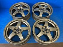 RAYS FORGED MONOBLOCK スバル インプレッサ 純正 オプション JAPAN 17インチ 17x7JJ +55 100/5H 中古3本 レイズ RE B51 鍛造 日本製_画像1