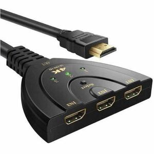 HDMI切替器 3入力1出力 4K 分配器 セレクター パソコン PS3 Xbox 3D 1080p 3D対応 電源不要 Chromecast Stick Xbox One ゲーム機レコーダー