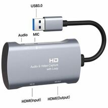 HDMI キャプチャーボード USB3.0 30fps ストリーミングと録画 Switch PS4 Xbox Wii U Webcam対応、遅延なしHDMIパススルー/HDCP、ウルトラ_画像2