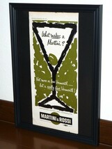 1963年 USA 洋書雑誌広告 額装品 Martini & Rossi マルティーニ マティーニ (A4size) / 検索用 店舗 ガレージ 看板 ディスプレイ AD 装飾_画像1