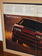 1985年 USA 洋書雑誌広告 額装品 Ford Mustang GT フォード マスタング ムスタング (A3size)/検索用 店舗 看板 ガレージ ディスプレイ 装飾_画像2