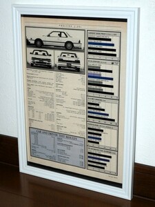 1985年 USA 洋書雑誌記事 スペック 諸元表 額装品 Honda prelude 2.0Si ホンダ プレリュード (A4size) /検索用 店舗 ガレージ ディスプレイ