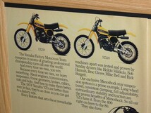 1978年 USA 70s 洋書雑誌広告 額装品 Yamaha YZ400 ヤマハ (A3size)/検索用 YZ250 YZ125 YZ100 YZ80 店舗 看板 ガレージ ディスプレイ 装飾_画像4