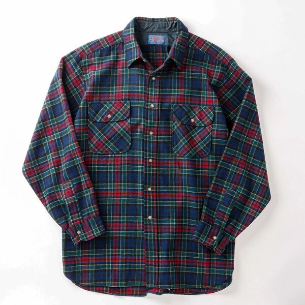 【極美品】70s PENDLETON heavy wool shirts made in USA 70年代 ペンドルトン ヘビー ウール シャツ USA製 XL ほぼ未使用 アメカジ