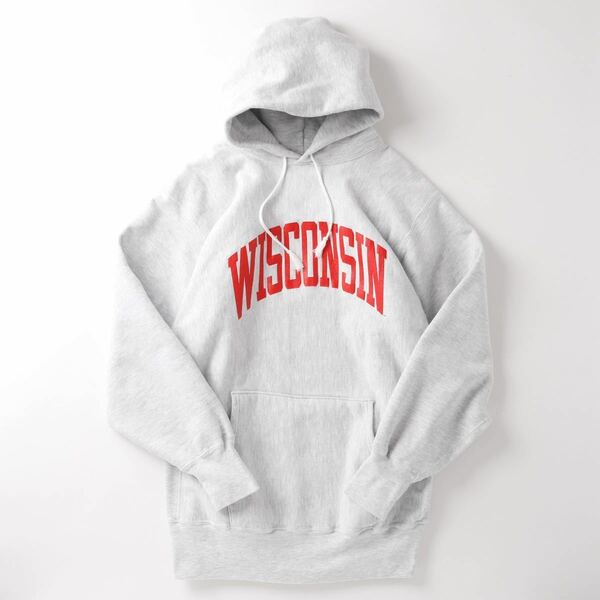 【極美品】Champion Reverse Weave hoodie WISCONSIN チャンピオン リバースウィーブ スウェット パーカー トレーナー USA製 XXL グレー