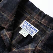 【極美品】60s TEMPTATION special vintage wool check flannel shirt ヴィンテージ ウール チェック フランネル シャツ M USA製 アメカジ_画像9