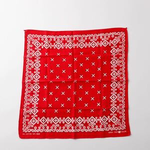 【未使用】50s Bandana 50年代 ヴィンテージ バンダナ スペシャル プリント USA製 ファストカラー タイガー クロス柄 デッドストック