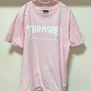 THRASHER スラッシャー 古着 Tシャツ ピンク メンズ Ｌ