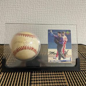 オリックス　マック鈴木　マリナーズルーキー時代の直筆サインボールと直筆サインカード　希少品　