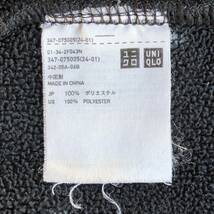 【UNIQLO】ユニクロ フリース ジャケット ジャンパー 黒 ブラック ノルディック柄 ジップアップ メンズ 防寒 トップス M/Y3232BB_画像9