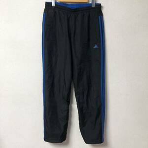 【adidas】アディダス トラック パンツ ブラック シャカシャカ スポーツ メンズ ロゴ プリント ブルー 3本ライン ボトムス L/Y3260BB