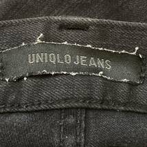 定番◎【UNIQLO JEANS】ユニクロ ジーンズ カラーステイ スリム フィット デニム パンツ ストレッチ ジーパン ブラック メンズ W30/Y3293UU_画像8