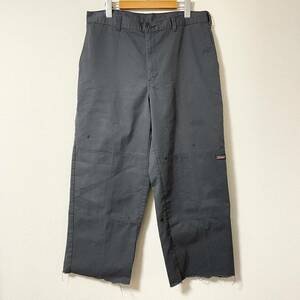 【Dickies】ディッキーズ ストレート パンツ ワークパンツ ワーク系 仕事 作業着 アースカラー古着 ボトムス グレー系 メンズ W34/Y3908AA