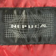 【NEPUCA】ネプカ ダウンジャケット レッド 赤 中綿 ジップアップ 軽量 アウター 防寒 光沢 ポケット カジュアル メンズ/Y3691 SS_画像8