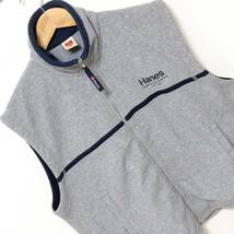 大きいサイズ◎【Hanes】ヘインズ フリース ベスト ジップアップ アメカジ スポーツ SHI02-0268 24263HR アウトドア グレー 灰色 2L/Y4051j_画像5