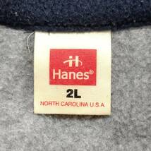 大きいサイズ◎【Hanes】ヘインズ フリース ベスト ジップアップ アメカジ スポーツ SHI02-0268 24263HR アウトドア グレー 灰色 2L/Y4051j_画像8