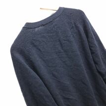 定番！！大人気！【UNIQLO】カーディガン ニット セーター LAMBS WOOL 春コーデ ビジネス 仕事 カジュアル ネイビー メンズ L / Y4393ii_画像6