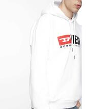 * DIESEL S-DIVISION ディーゼル スウェット パーカー プリント ロゴ フーディー White / L *_画像3