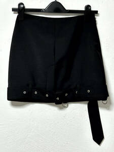  Burberry miniskirt black size 36 belt attaching Riccardo Tisci| licca rudo*te.siBURBERRY