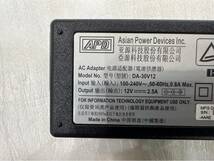 【APD】 ACアダプタ DA-30V12 12V 2.5A 外径5 内径3.3 センターピン有り　送料185~_画像2