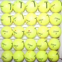 25個 2020年モデル タイトリスト ツアーソフト イエローカラー Bランク TITLEIST TOURSOFT 中古 ロストボール 送料無料_画像4