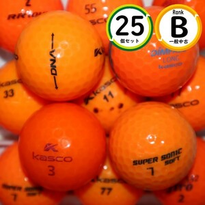 25個 キャスコ ミックス オレンジカラー Bランク ゴルフボール 中古 ロストボール 送料無料 kasco