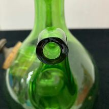 ②アンティーク デカンタ イタリア製 緑 ガラス 水差し デキャンタ ワイン_画像8