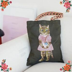 【ナタリー・レテ】レクタングル・トートバッグ マヤ　プリンセス・キャット猫のトートバッグ エコバッグ 茶トラ フランス パリ