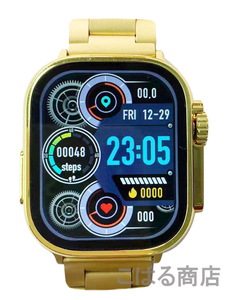 送料無料 HK9 Ultra Gold Edition 2.19インチ 大画面 S9 スマートウォッチ 通話 音楽 多機能 健康 血圧 血中酸素 Apple Watch9 代替品 金