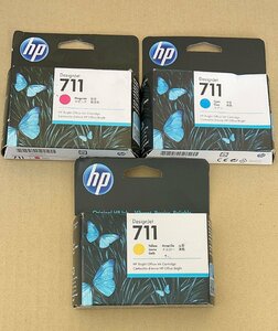  新品未開封品●HP/ヒューレットパッカード DesingJet用純正インク 711 3色1セット シアン/マゼンタ/イエロー