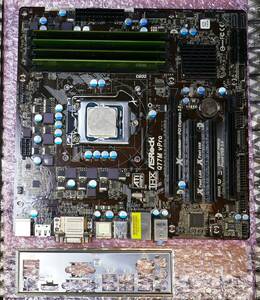 【セット】MicroATX LGA1155 マザーボード ASRock Q77M vPro 　CPU Core i5-3470 メモリ DDR3 16GB IOパネル付属 