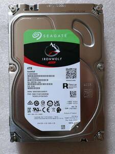 ST4000VN008 SEAGATE Iron Wolf シーゲイト HDD 4TB SATA CMR NAS 
