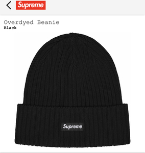 【新品正規】黒 / 24ss supreme Overdyed Beanie / Maradona / シュプリーム 立ち上げ　ニットキャップ cap