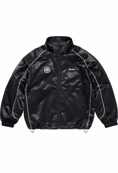 Supreme Satin Hooded Track Jacket "Black"Size L